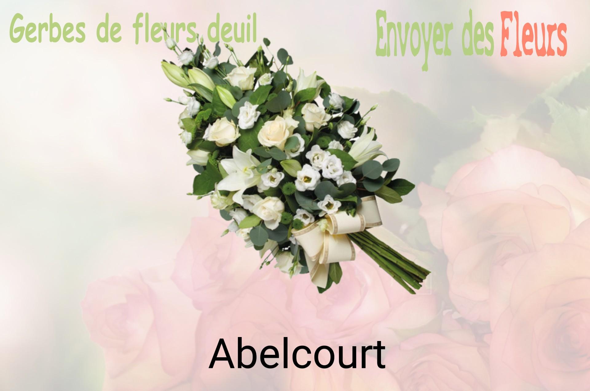 Gerbe de fleurs de deuil livrée à Abelcourt